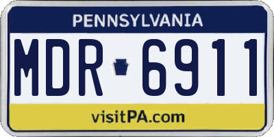 PA license plate MDR6911