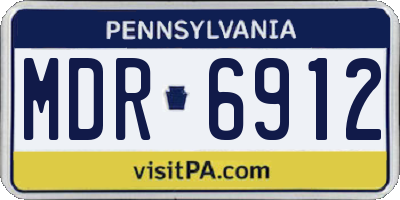 PA license plate MDR6912