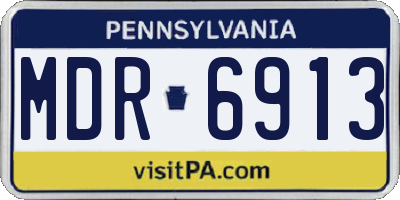PA license plate MDR6913