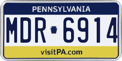 PA license plate MDR6914