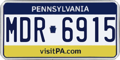 PA license plate MDR6915