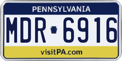 PA license plate MDR6916