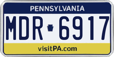 PA license plate MDR6917