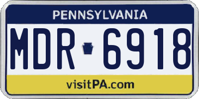 PA license plate MDR6918