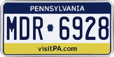 PA license plate MDR6928