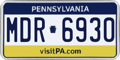 PA license plate MDR6930