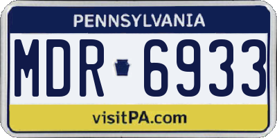 PA license plate MDR6933