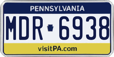 PA license plate MDR6938