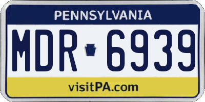 PA license plate MDR6939