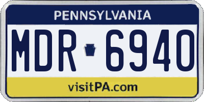PA license plate MDR6940