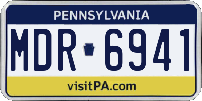 PA license plate MDR6941