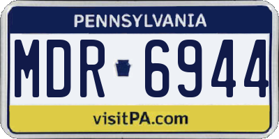 PA license plate MDR6944