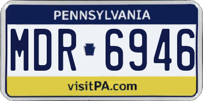 PA license plate MDR6946