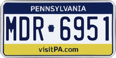 PA license plate MDR6951