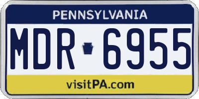 PA license plate MDR6955