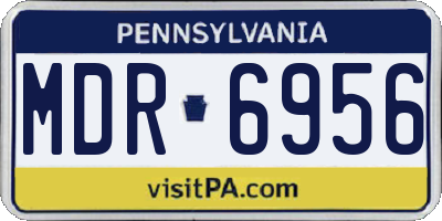 PA license plate MDR6956