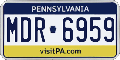 PA license plate MDR6959