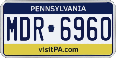 PA license plate MDR6960