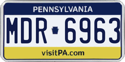 PA license plate MDR6963