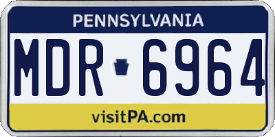 PA license plate MDR6964
