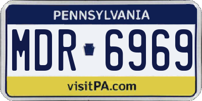 PA license plate MDR6969