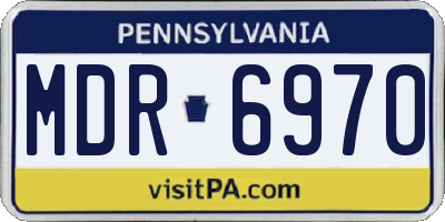 PA license plate MDR6970