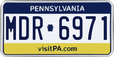 PA license plate MDR6971
