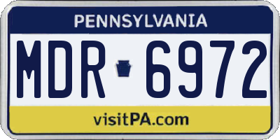 PA license plate MDR6972