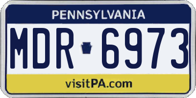PA license plate MDR6973