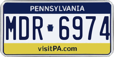 PA license plate MDR6974