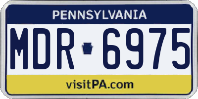 PA license plate MDR6975