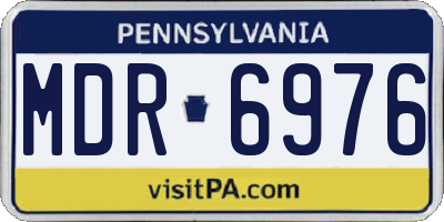 PA license plate MDR6976