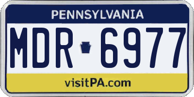 PA license plate MDR6977
