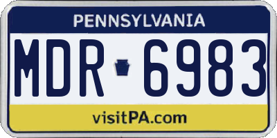 PA license plate MDR6983