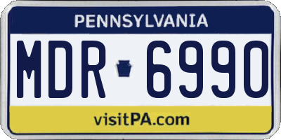 PA license plate MDR6990