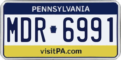 PA license plate MDR6991