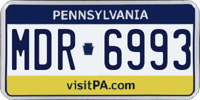 PA license plate MDR6993
