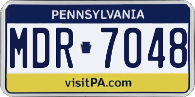 PA license plate MDR7048