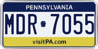 PA license plate MDR7055