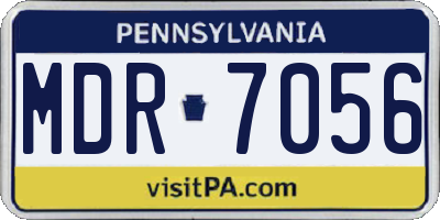 PA license plate MDR7056