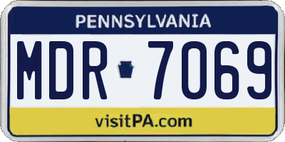 PA license plate MDR7069