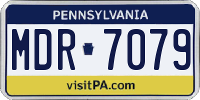 PA license plate MDR7079