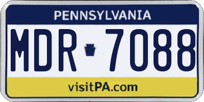 PA license plate MDR7088