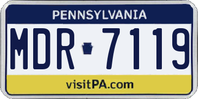 PA license plate MDR7119