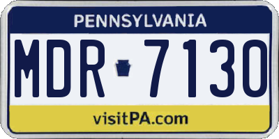 PA license plate MDR7130