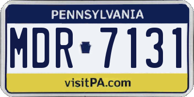 PA license plate MDR7131