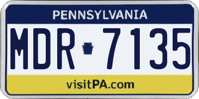 PA license plate MDR7135