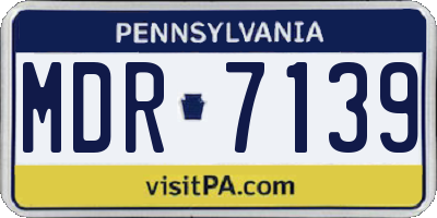 PA license plate MDR7139