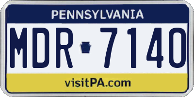 PA license plate MDR7140