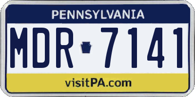 PA license plate MDR7141